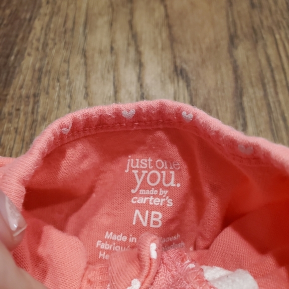 Carters 3 Just One You Baby Girl Footed Pajamas Sleep PJs Pink Koala Hedgehog NB - Picture 3 of 13